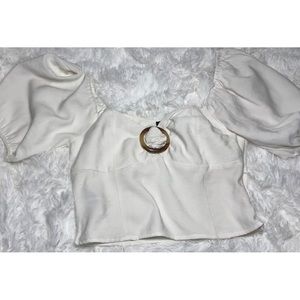 Forever 21 cute white off shoulders top